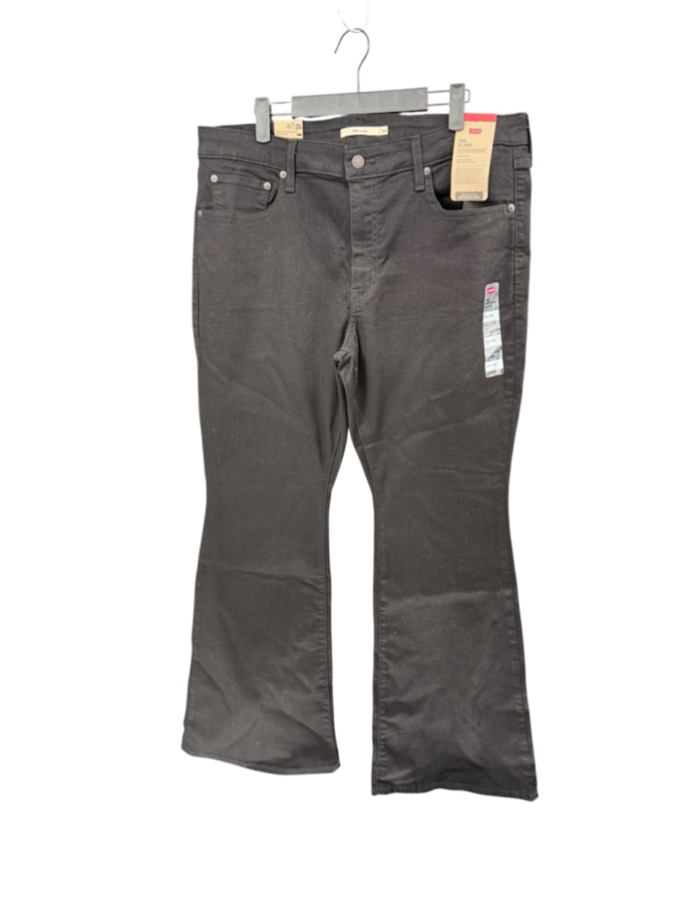 Women's Levi's 726 Flare Jeans Black Size 34